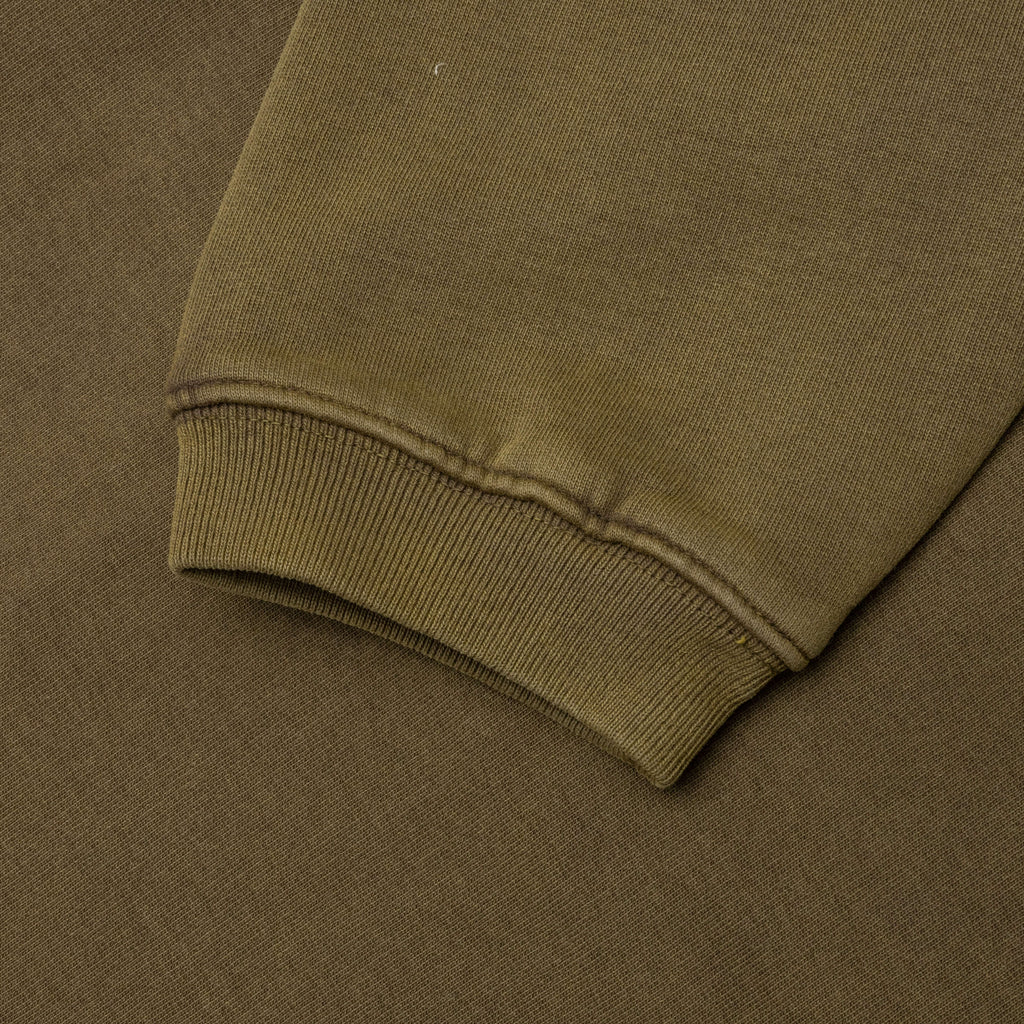 Faded Graphic Zip Hoodie Olive