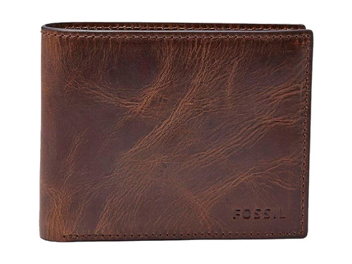 Cartera Fossil Bifold con ID Café