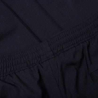 Slim Fit Formal Wool and Mohair Pants Night Blue
