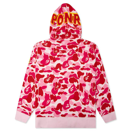 ABC Camo 2nd Shark Full Zip Hoodie Pink