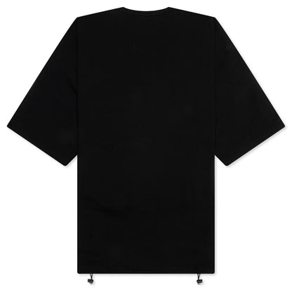 Adjustable Waist Pocket T Shirt Black