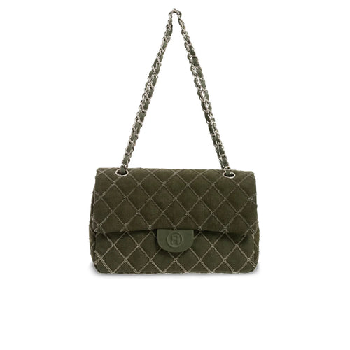 Rhombus Chain Bag Green