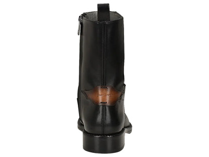 Botas Cuadra de Piel de Venado Negro para Hombre