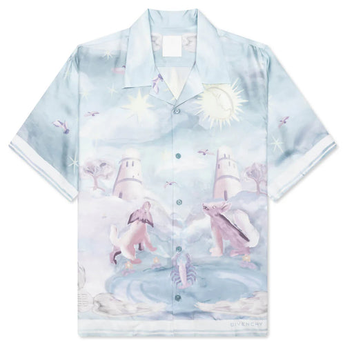 Silk Boxy Fit Printed Shirt Multicolored