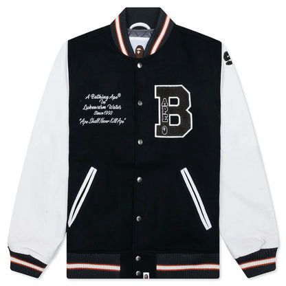 Embroidery Varsity Jacket Green