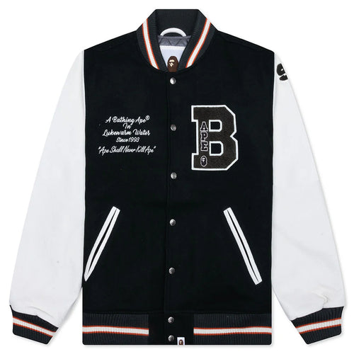 Embroidery Varsity Jacket Green