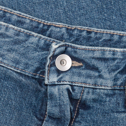 Double Cargo Denim Jeans Washed Indigo