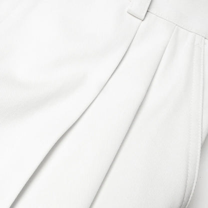 Double Pleat Trousers Ivory