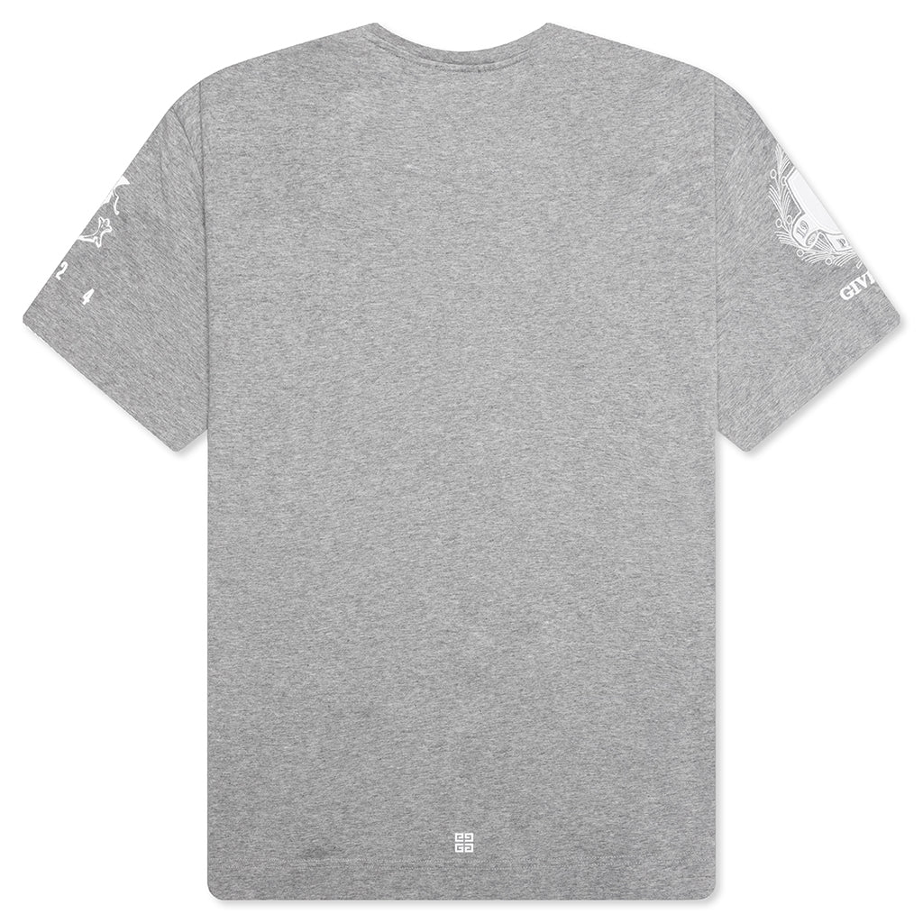 Crest T Shirt Light Grey Melange