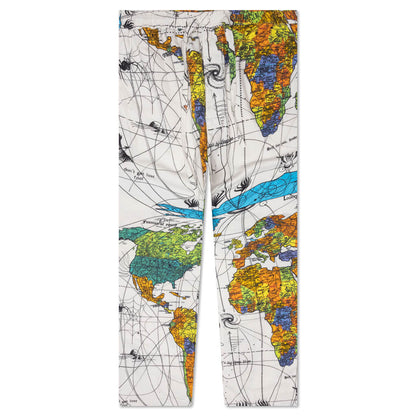 Saint Michael x Dr Woo World Map Pajama Pant Map White