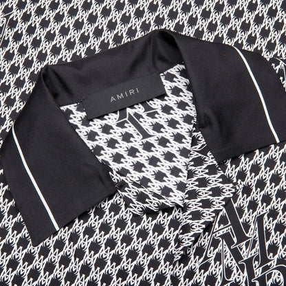Houndstooth Bowling Shirt Black