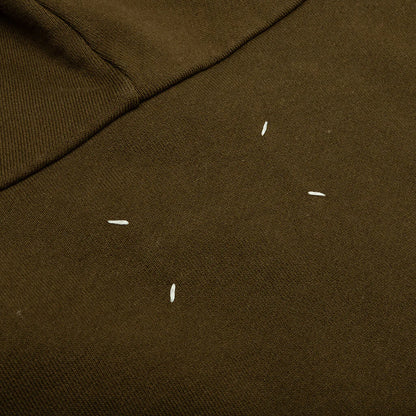 Mushroom Long Sleeved Hooded Sweatshirt Military Olive