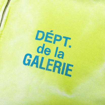 French Zip Hoodie Lime Green
