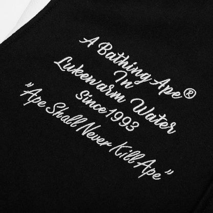 Embroidery Varsity Jacket Black