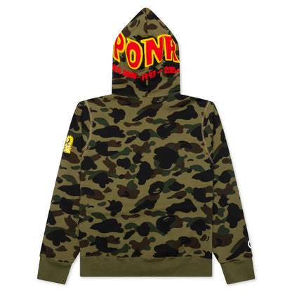 1st Camo 2nd Shark Full Zip Hoodie Green