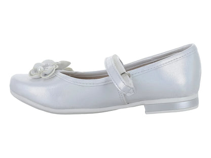 Zapatos Planos Coqueta Color Perla para Niña