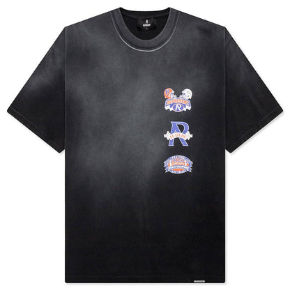 Feature x Represent Multi Logo T Shirt Stained Black