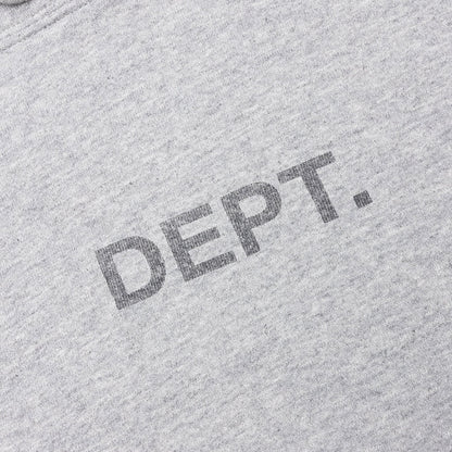 Center Logo Hoodie Heather Grey