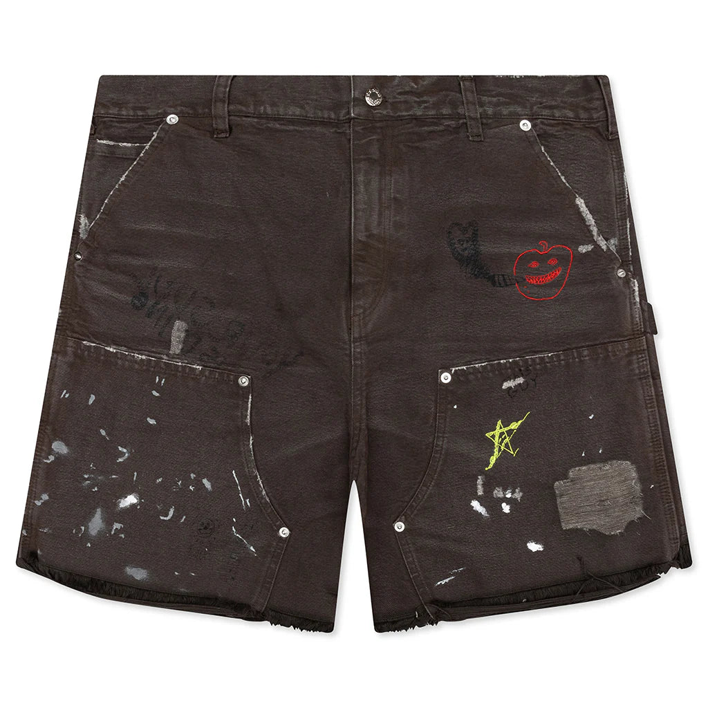 This Guys Double Knee Shorts Brown