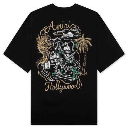 Amiri Hollywood Oversized Tee Black