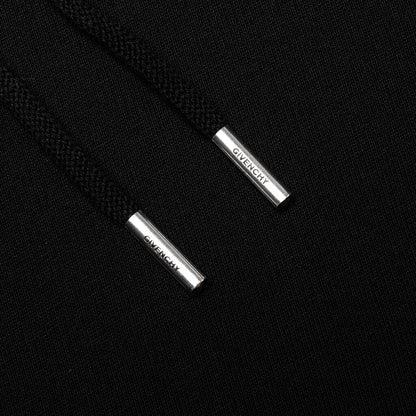 Classic Fit Hoodie w Reverse Print Black