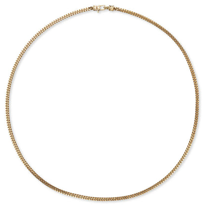 Curb Chain M Gold 925 Sterling Silver 9K Gold