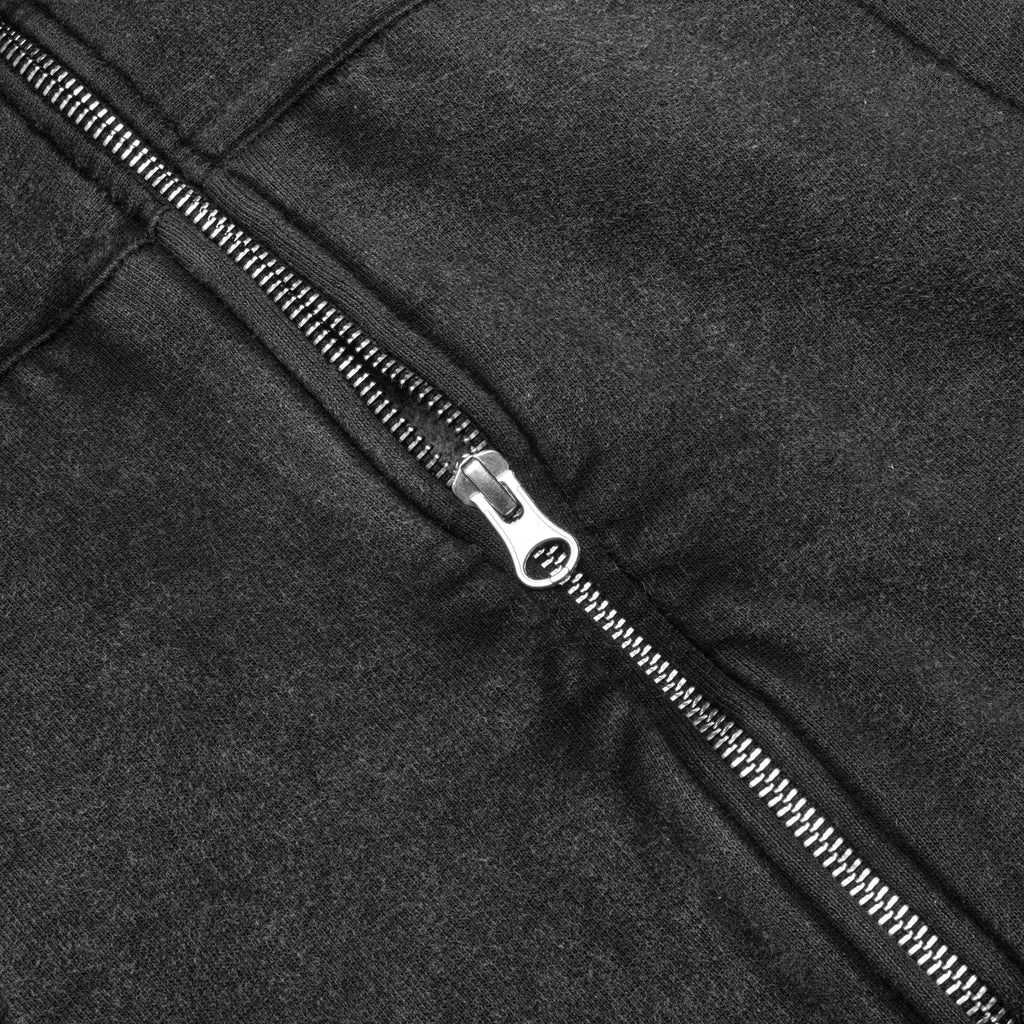 Faded Graphic Zip Hood Washed Black