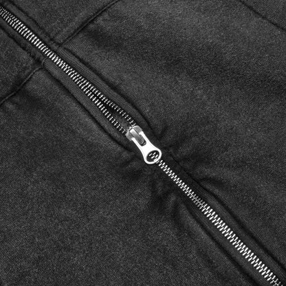 Faded Graphic Zip Hood Washed Black