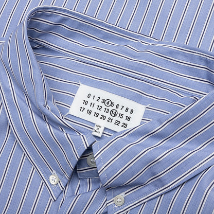 Striped L S Shirt Blue