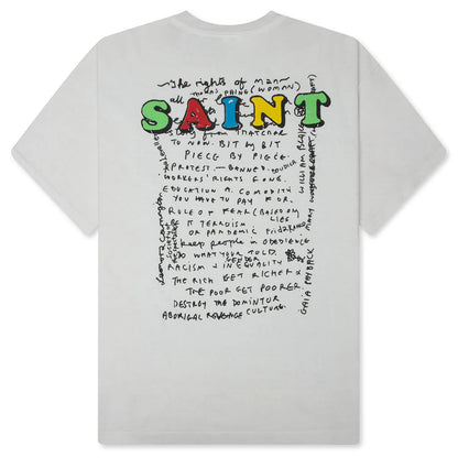 Saint M6 x Jamie Reid Mask S S T Shirt White