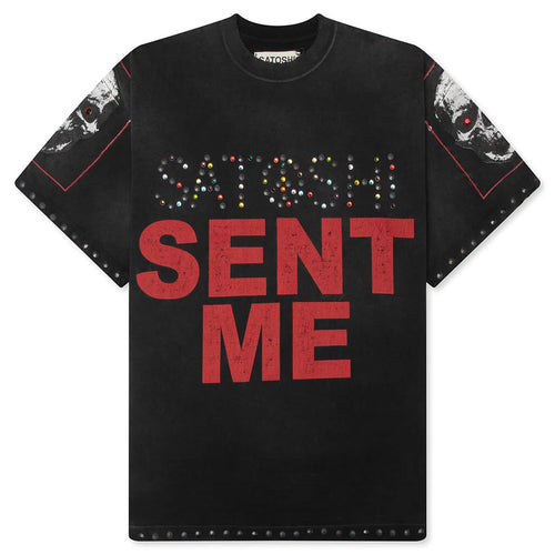 Satoshi Sent Me Tee Washed Black