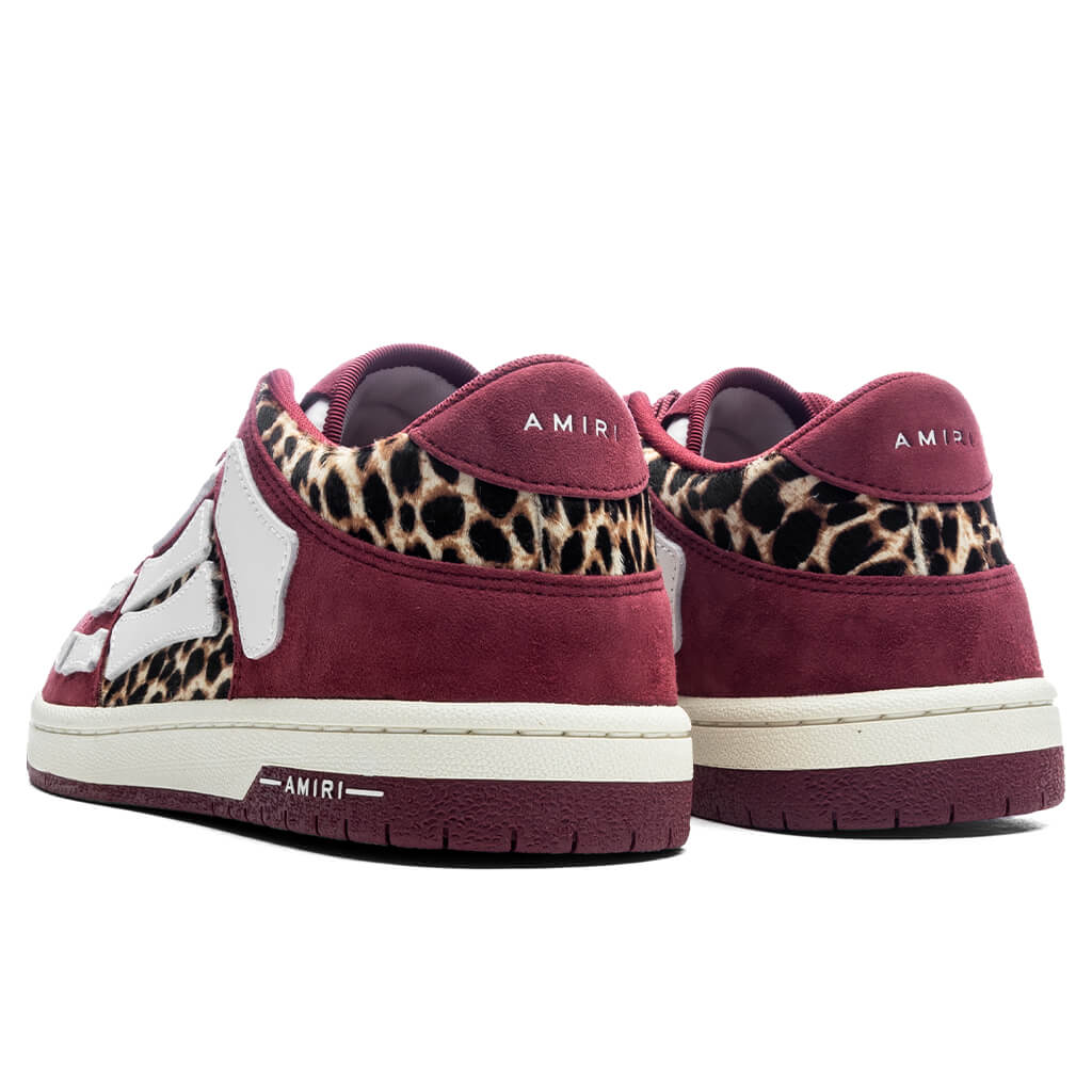 Leopard Skel Top Low Burgundy
