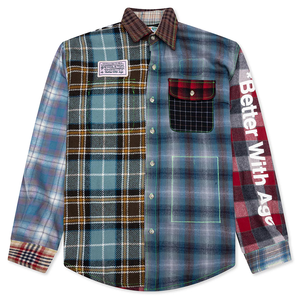 Better with Age x Pendleton Whitney Reversible Flannel Overshirt Multi