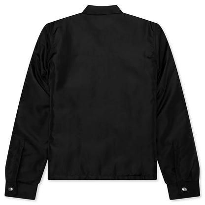 Concealed Zipfront Padded Jacket Black