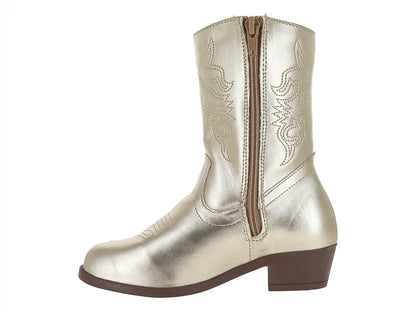 Botas Vaqueras Miroslava Oro Inglés para Niña