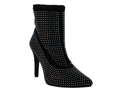 Botines Luna Rosa Negro y Plata para Mujer