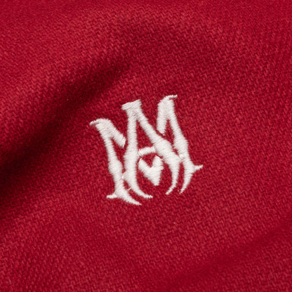 Vintage Patch Varsity Bomber Jacket Red