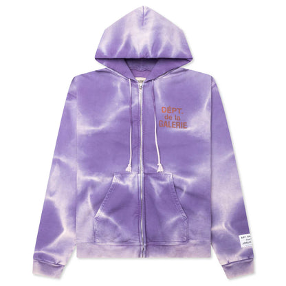 French Zip Hoodie Purple