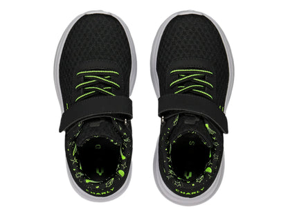 Tenis Charly Road Casual Negro con Verde Lima para Niño