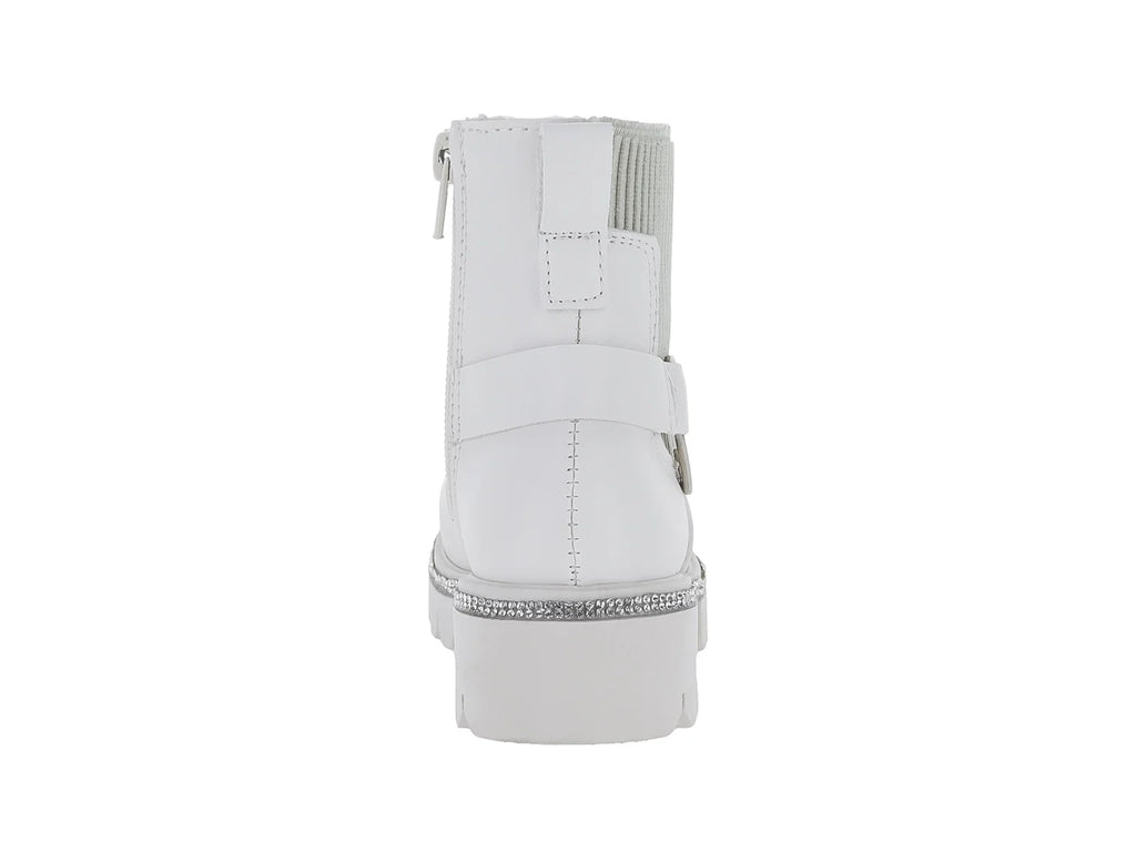 Botas Miroslava Blanco y Plata para Niña