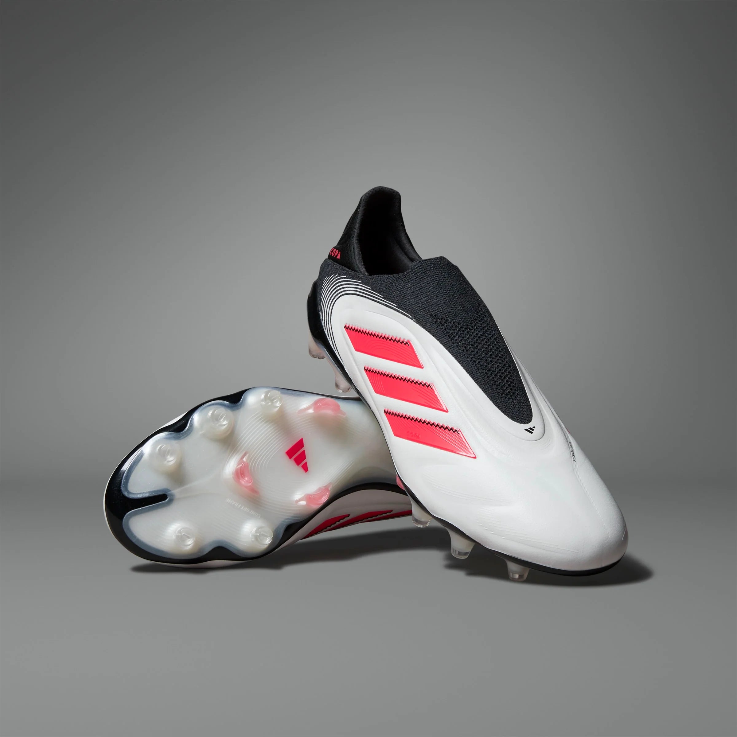 adidas Copa Pure 3 Elite Laceless FG Mens Soccer Cleats White Red Black