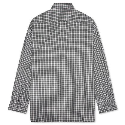Flannel Button Up Shirt Black White