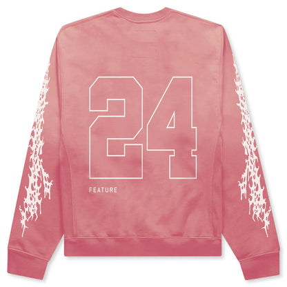 Feature x D R G N Huo Crewneck Faded Red