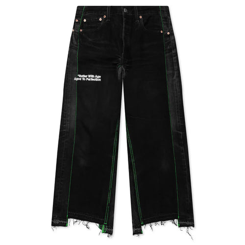 Monroe Triple Wide Denim Trouser Black