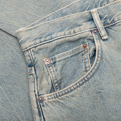 Loose Fit Jeans Blue Beige