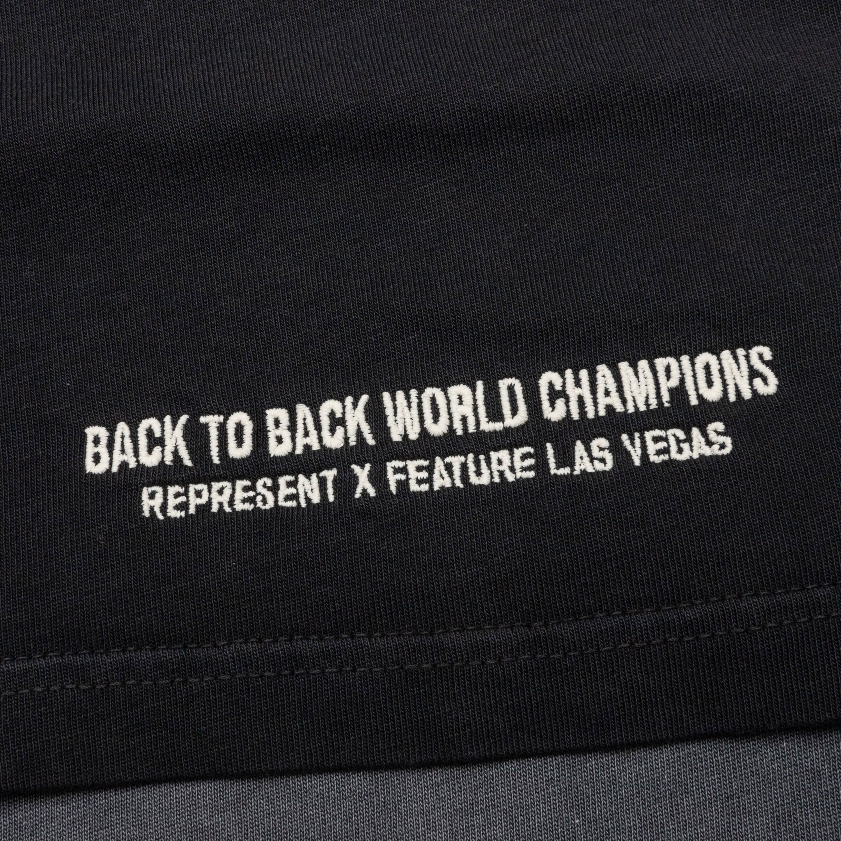 Feature x Represent Multi Logo T Shirt Stained Black