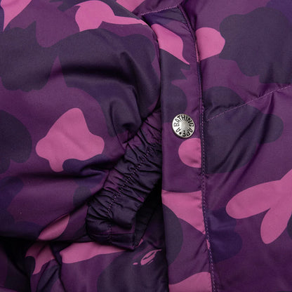 Color Camo Reversible Down Jacket Purple