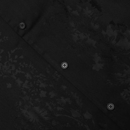 Boxy fit shirt in floral jacquard Black