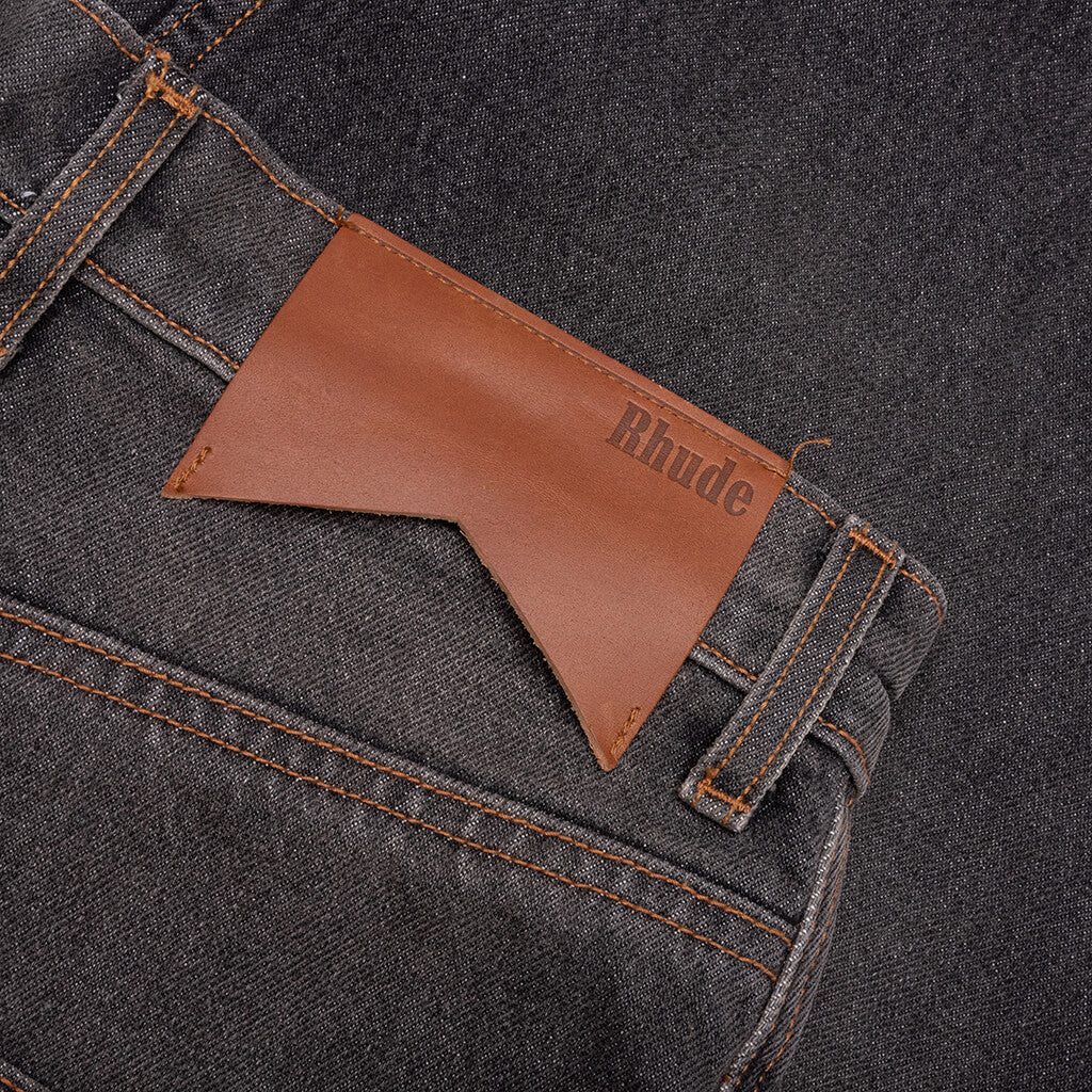 Wide Leg Traxedo Denim Pants Agoura Black