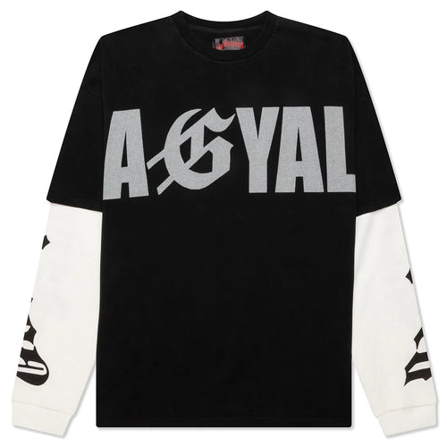 AGYAL Layered T Shirt Black Wash